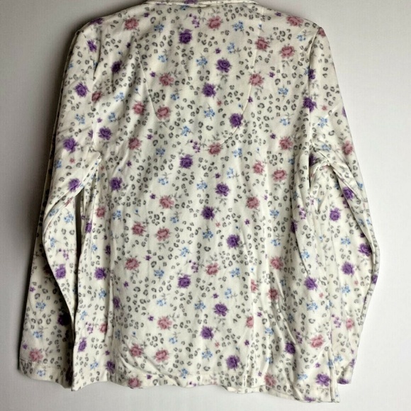 Charter Club Cozy Fleece Floral Animal Pajama Set - Picture 4 of 7